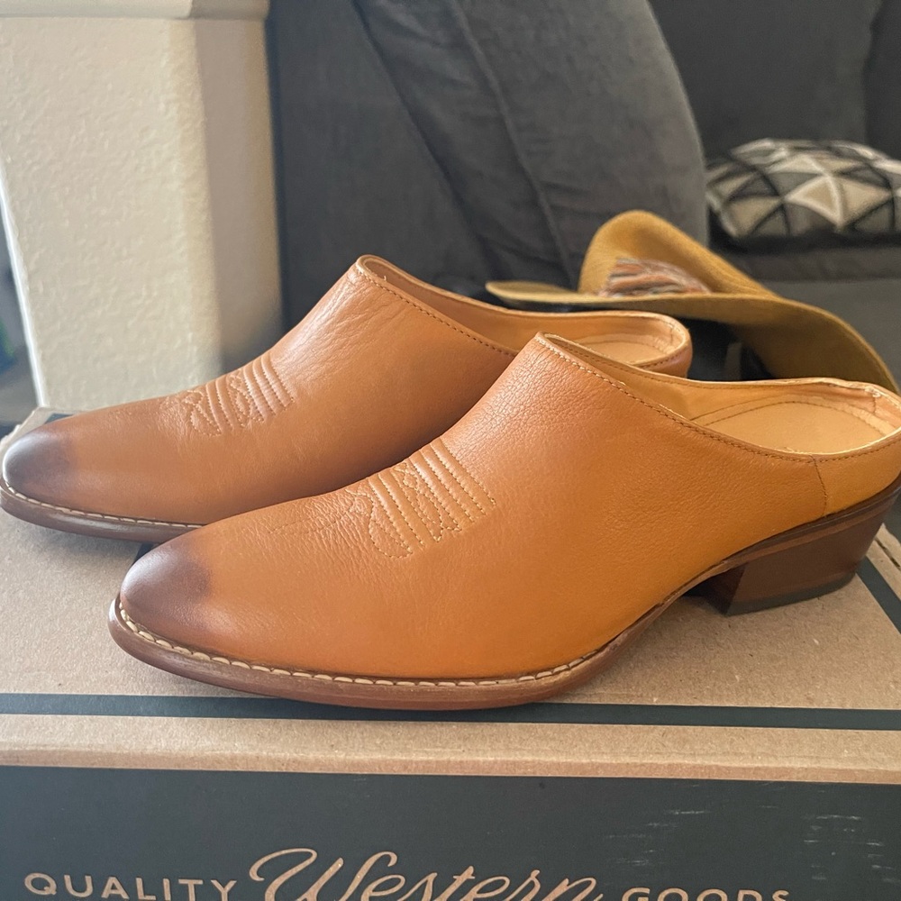 New never been worn. Still in box. Bovine mules/clogs. Runs half a size smaller.